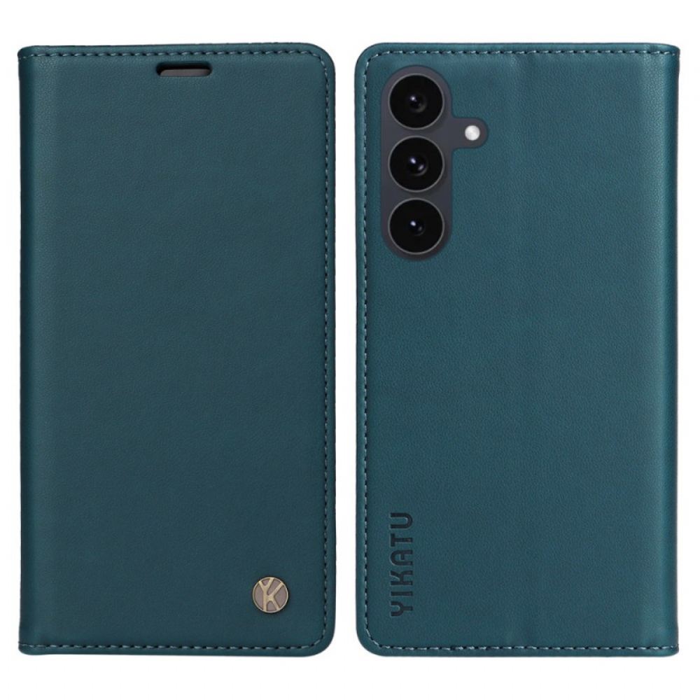 Kožené Pouzdro Folio Na Samsung Galaxy S25 Fe Ykatu