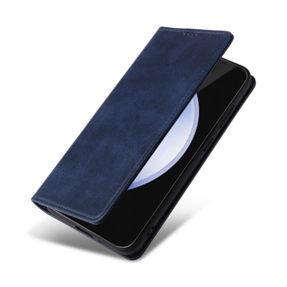 Kožené Pouzdro Folio Samsung Galaxy S25 Fe Kožený Efekt