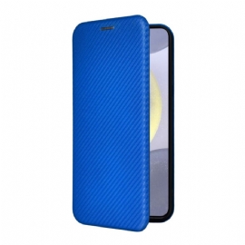 Kožené Pouzdro Folio Samsung Galaxy S25 Fe Uhlíková Vlákna