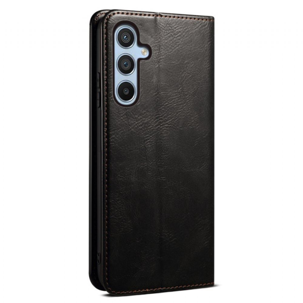 Kožené Pouzdro Folio Samsung Galaxy S25 Fe Voskovaná Umělá Kůže