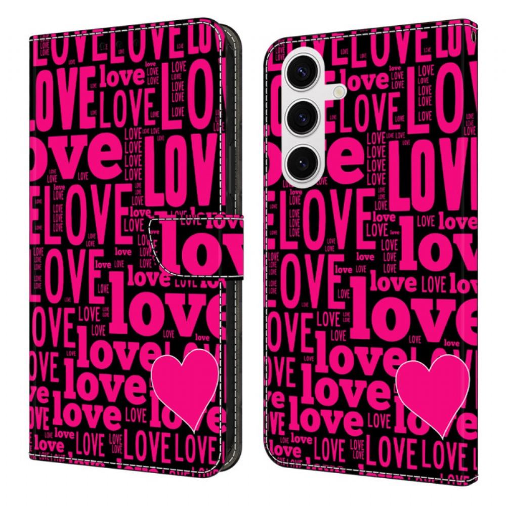 Kožený Kryt Na Samsung Galaxy S25 Fe Láska