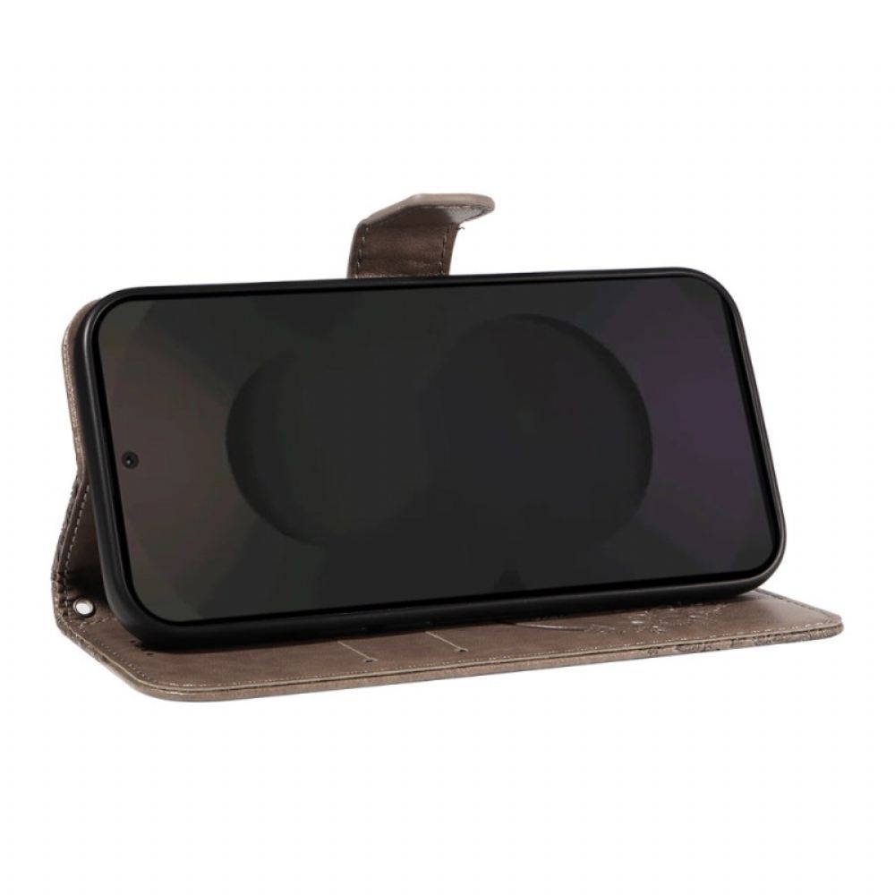 Kožený Kryt Samsung Galaxy S25 Fe Grafika S Motýlem