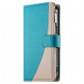 Kožený Kryt Samsung Galaxy S25 Fe Kožená Peněženka Na Zip S Popruhy