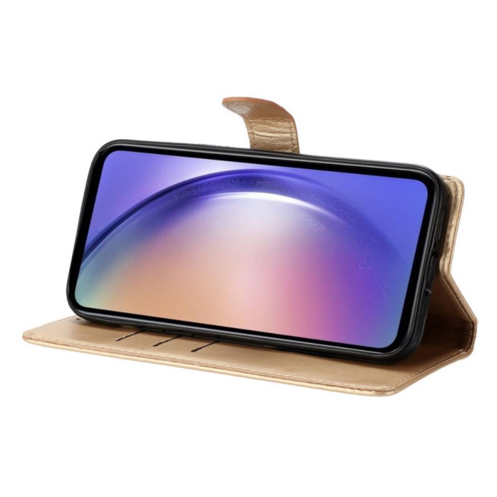 Kožený Kryt Samsung Galaxy S25 Fe Květinová Atmosféra