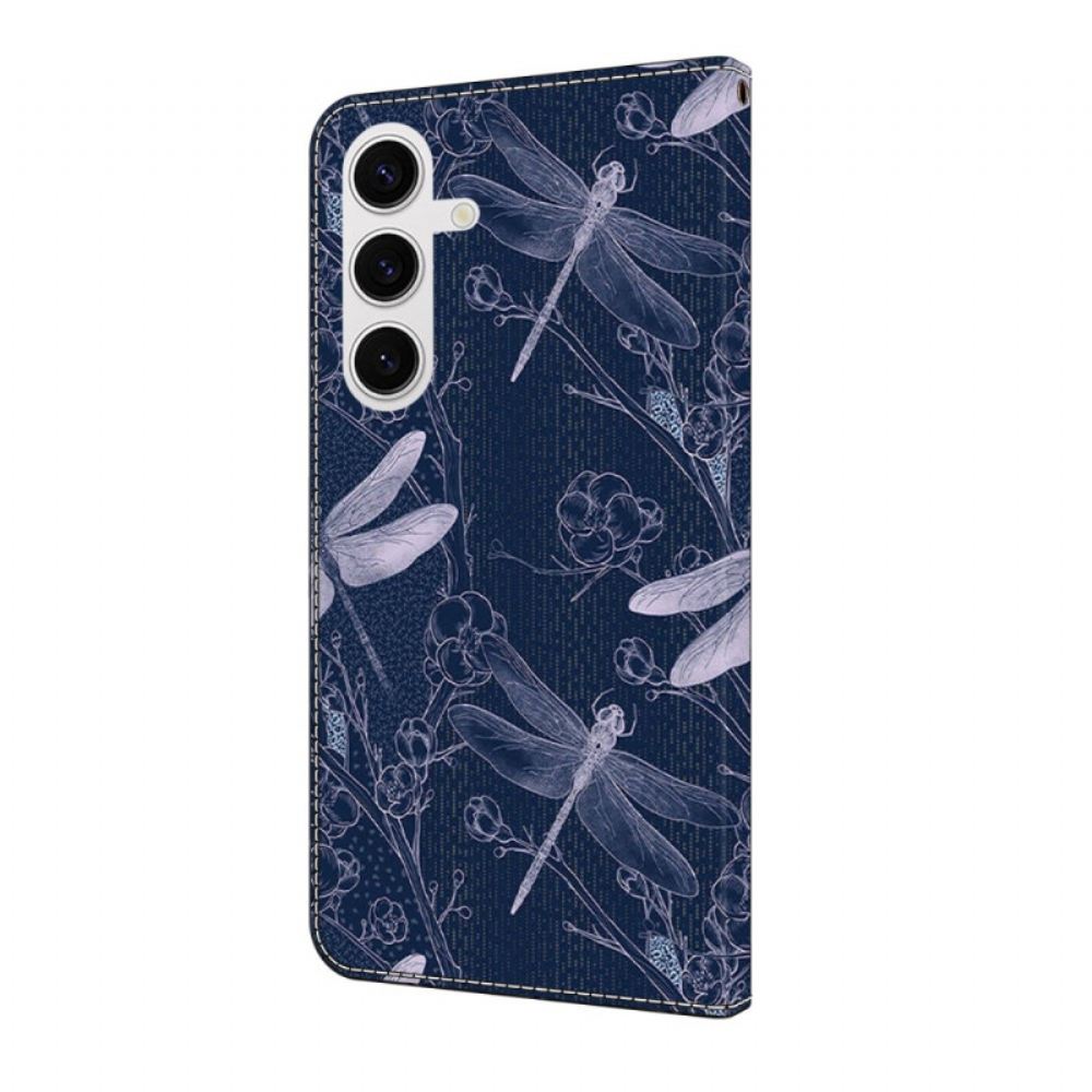 Kožený Kryt Samsung Galaxy S25 Fe Motiv Vážky