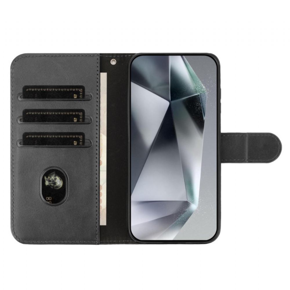 Kožený Kryt Samsung Galaxy S25 Fe Popruh S Motivem S