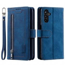 Kožený Kryt Samsung Galaxy S25 Fe Pouzdro Na Karty A Zip