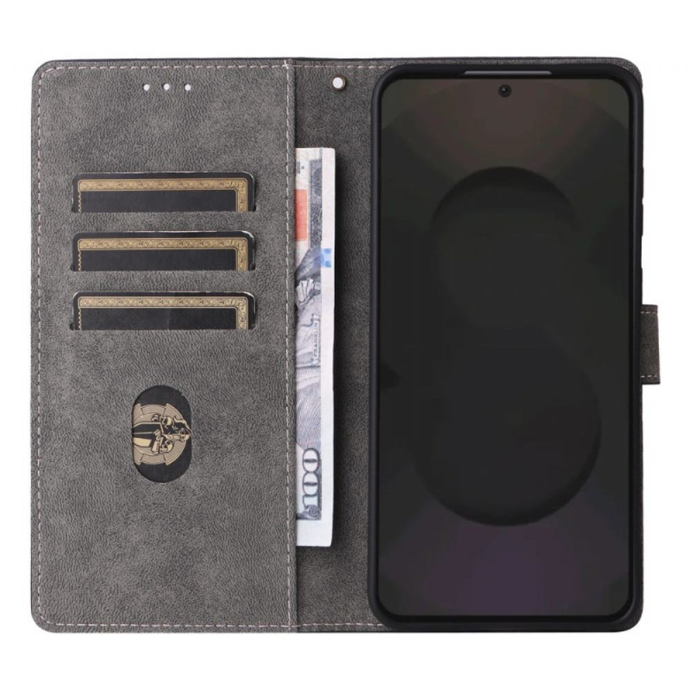 Kožený Kryt Samsung Galaxy S25 Fe Rfid Ochrana Semišový Efekt