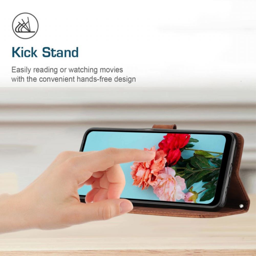 Kožený Kryt Samsung Galaxy S25 Fe Semišové Linie