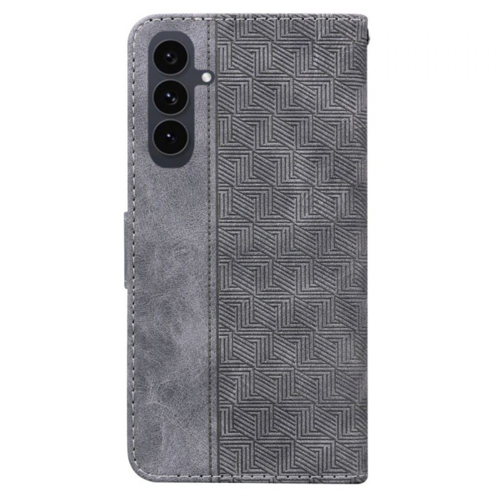 Kožený Kryt Samsung Galaxy S25 Fe Tkaný Vzor
