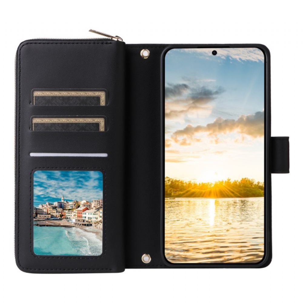 Kožený Kryt Samsung Galaxy S25 Fe Umělá Kůže S Řemínkem