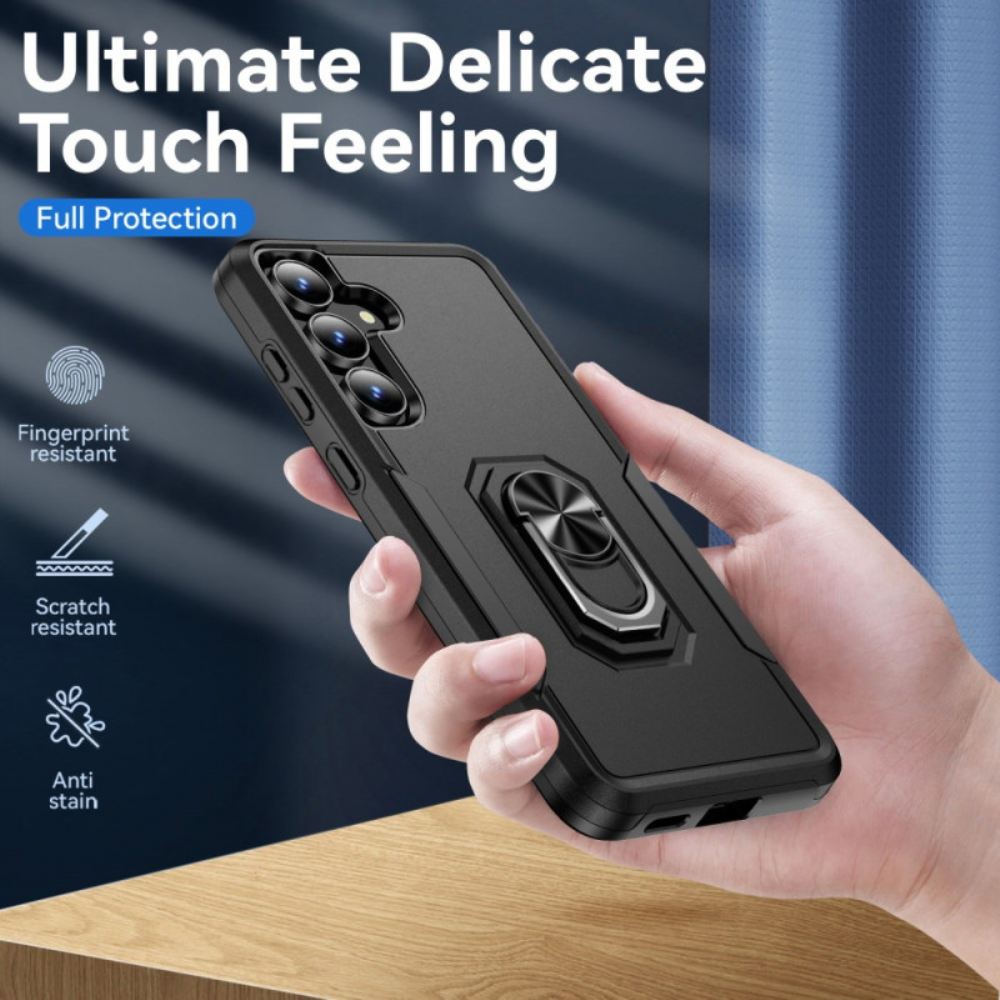 Kryt Na Samsung Galaxy S25 Fe Držák Na Prsten S Kovovým Efektem