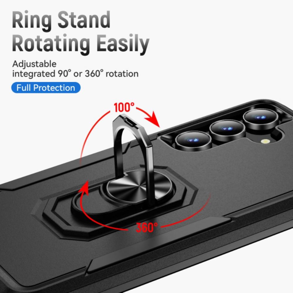Kryt Na Samsung Galaxy S25 Fe Držák Na Prsten S Kovovým Efektem