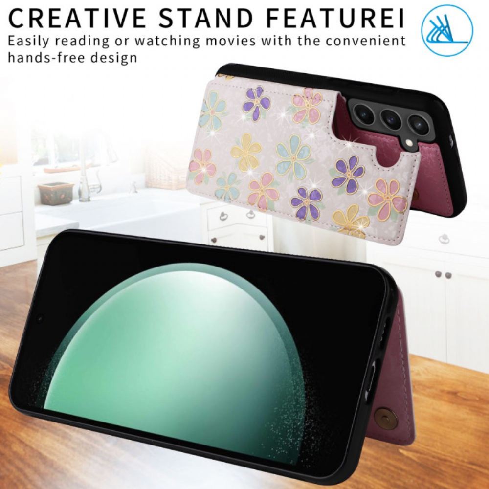 Kryt Na Samsung Galaxy S25 Fe Květinový Držák Na Karty