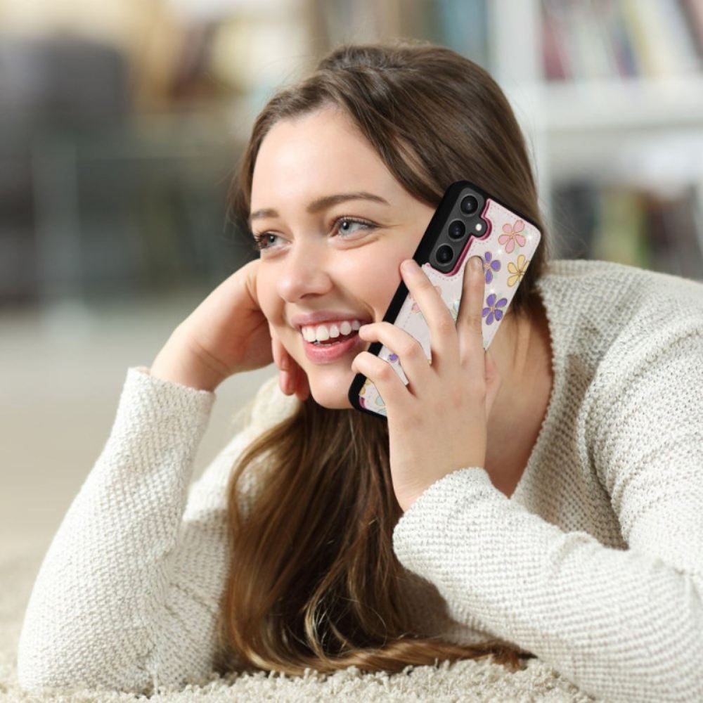 Kryt Na Samsung Galaxy S25 Fe Květinový Držák Na Karty
