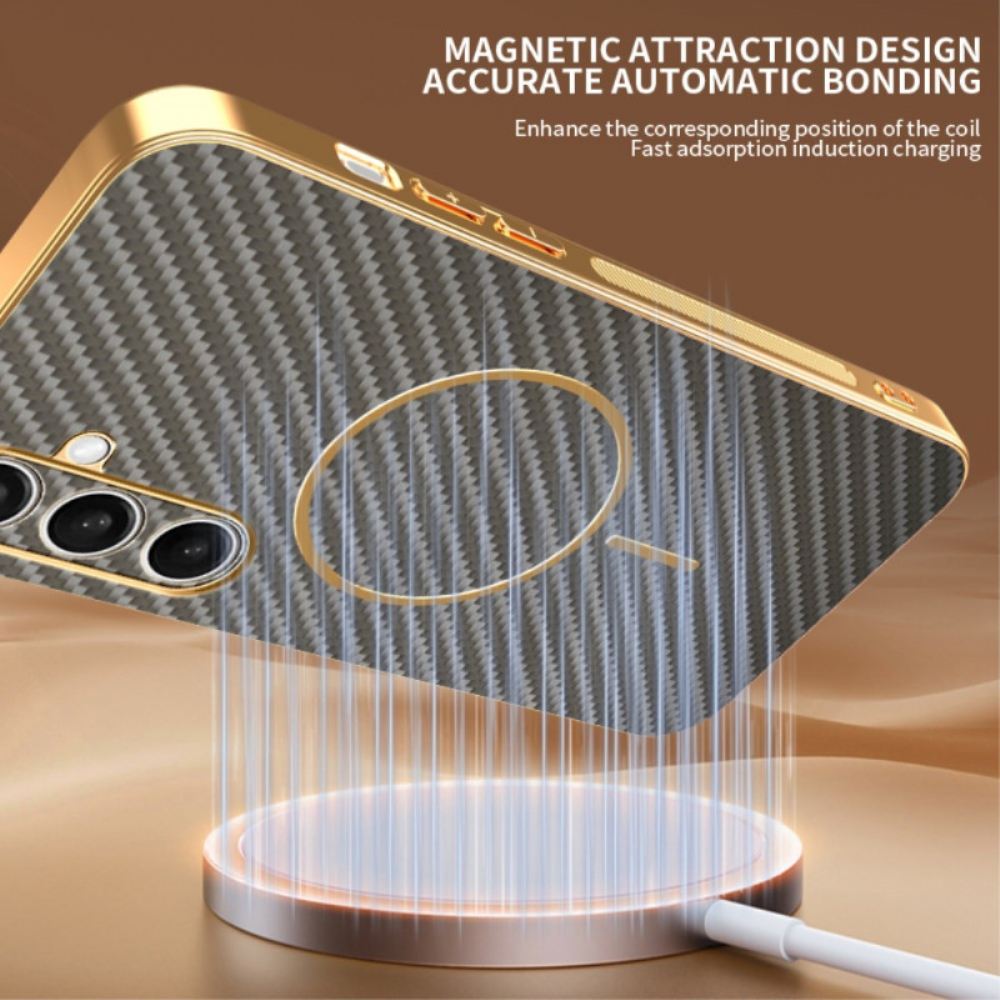 Kryt Samsung Galaxy S25 Fe Design S Karbonovými Vlákny Magsafe