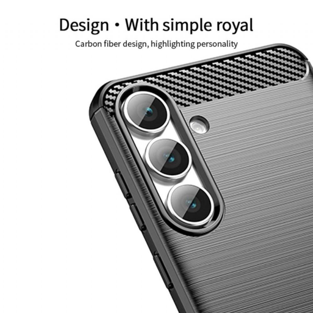Kryt Samsung Galaxy S25 Fe Kartáčovaná Uhlíková Vlákna