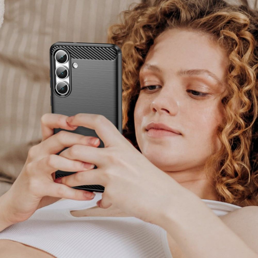 Kryt Samsung Galaxy S25 Fe Kartáčovaná Uhlíková Vlákna