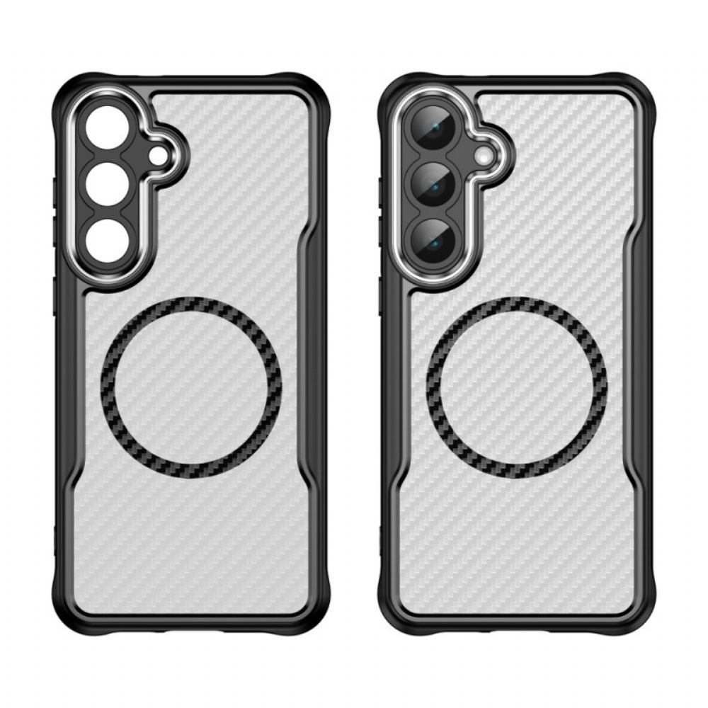 Kryt Samsung Galaxy S25 Fe Kompatibilní S Magsafe Textura S Karbonovými Vlákny