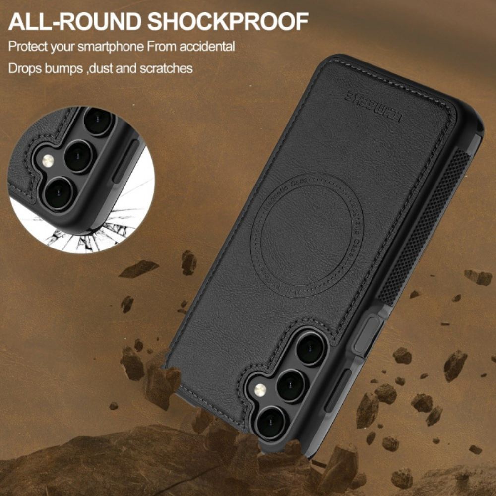 Kryt Samsung Galaxy S25 Fe Kryty Na Mobil Kožený Styl Kompatibilní S Magsafe