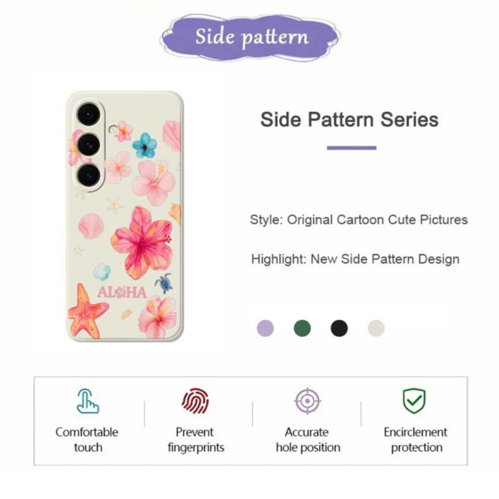 Kryt Samsung Galaxy S25 Fe Květinový Silikon