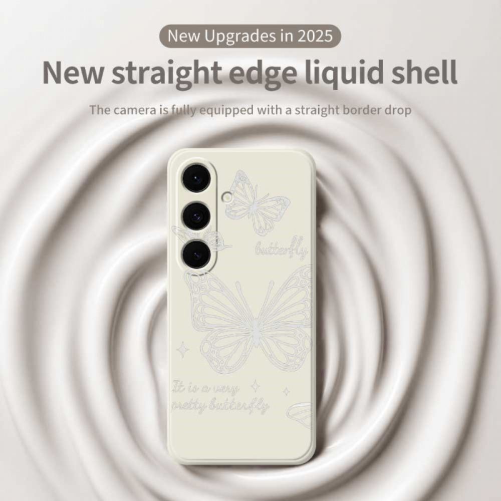 Kryt Samsung Galaxy S25 Fe Silikon S Bílým Motýlem