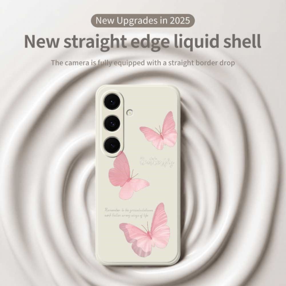Kryt Samsung Galaxy S25 Fe Silikon S Růžovým Motýlem