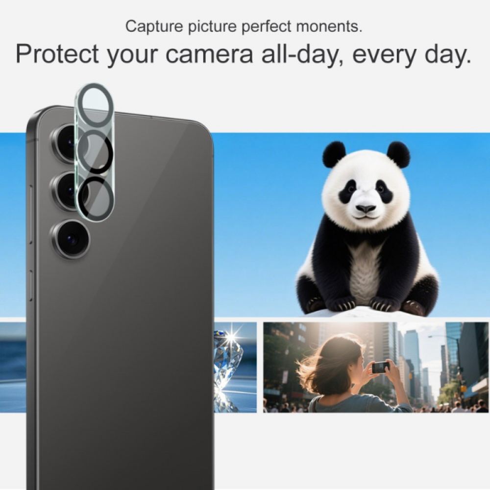 Ochranný Kryt Z Tvrzeného Skla Pro Samsung Galaxy S25 Fe (černý Kruhový Design) Imak