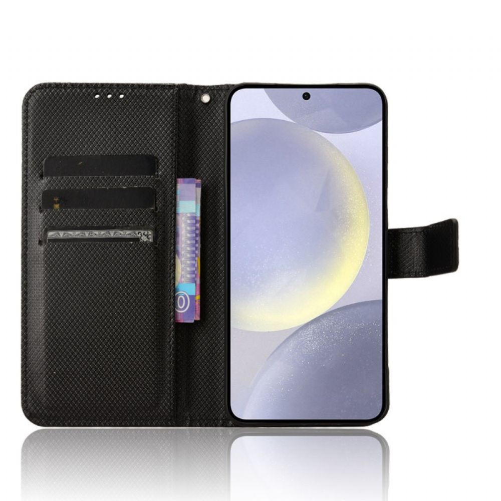 Peněženková Pouzdra Samsung Galaxy S25 Fe Kryty Na Mobil Diamantová Textura