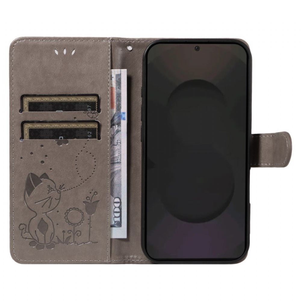 Peněženková Pouzdra Samsung Galaxy S25 Fe Kryty Na Mobil Kočka A Včela