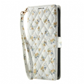 Peněženková Pouzdra Samsung Galaxy S25 Fe Kryty Na Mobil Květinová Šňůrka Na Krk