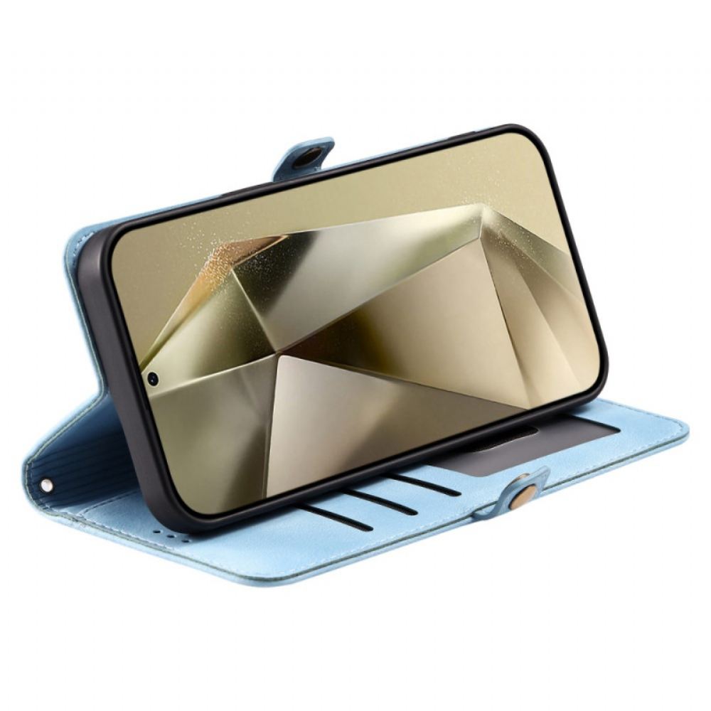 Peněženková Pouzdra Samsung Galaxy S25 Fe Semišový Efekt Mandaly