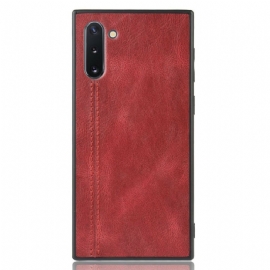 Kryt Na Samsung Galaxy Note 10 Efekt Švu Z Kůže