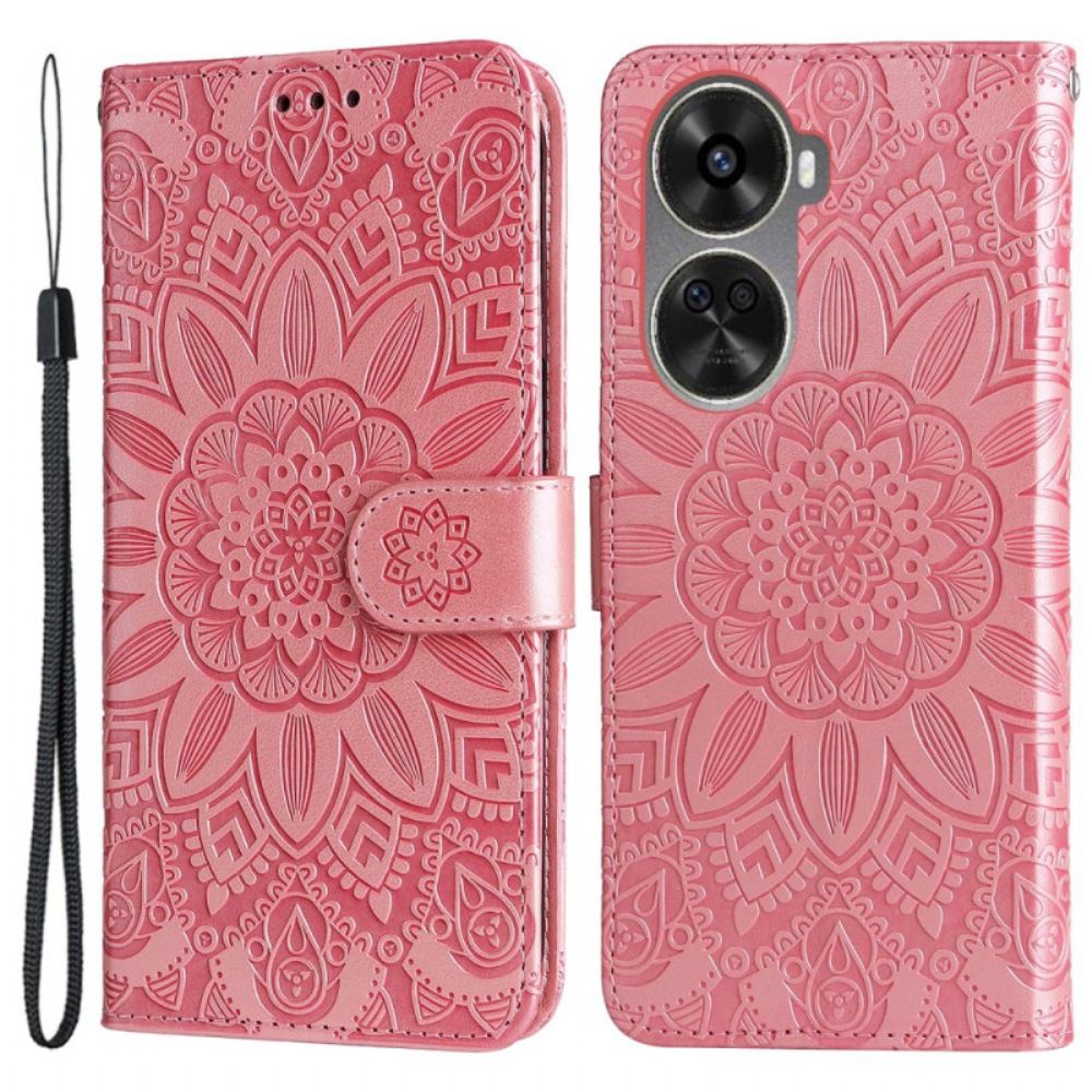 Kožený Kryt Na Huawei Nova 12 Se Mandala S Popruhem