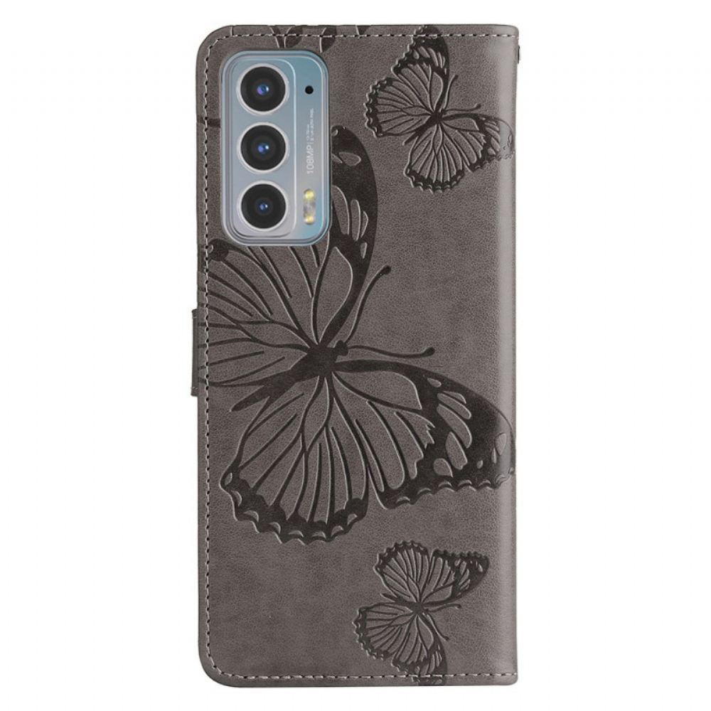 Flipové Pouzdro Na Motorola Edge 20 Na Lana Obří Motýli