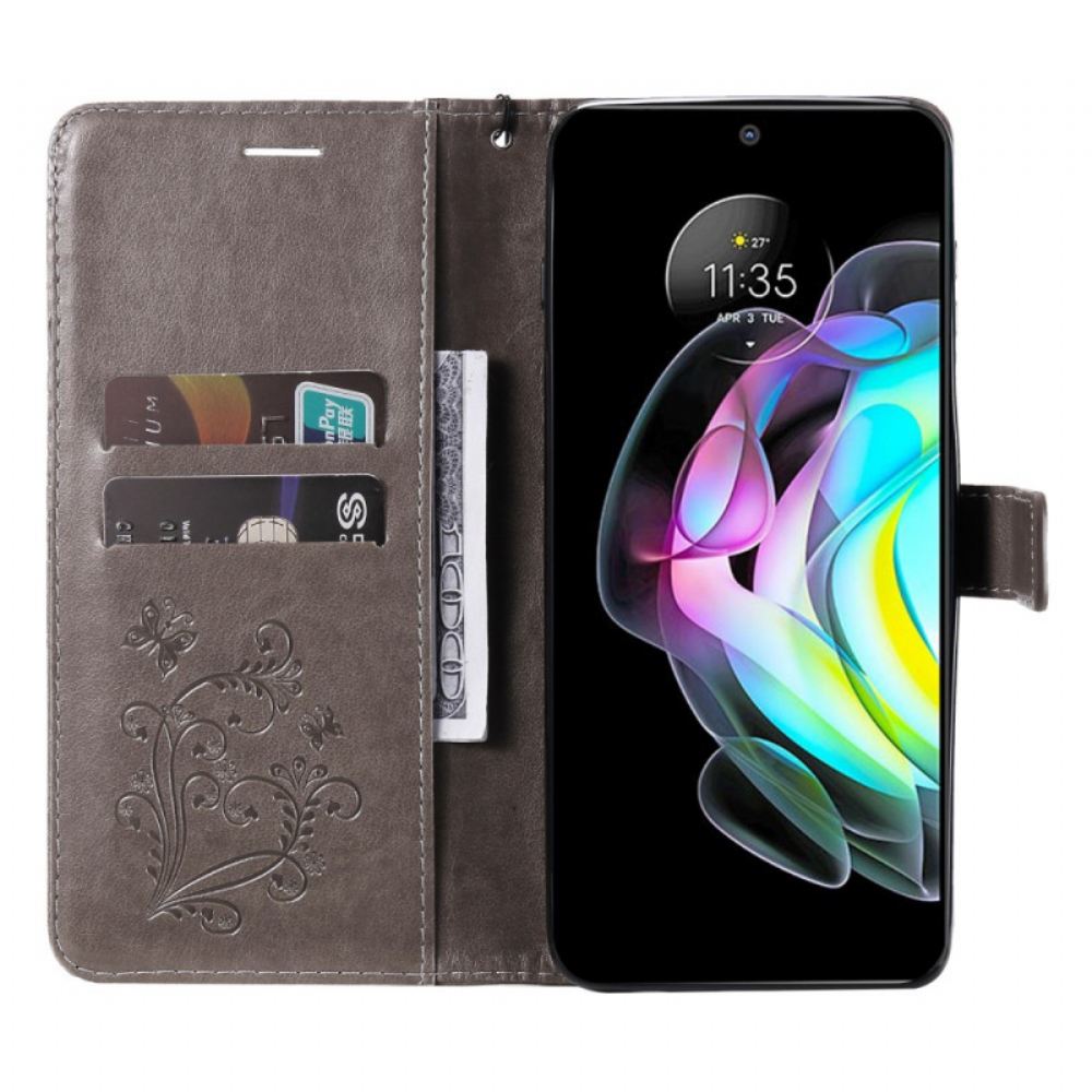 Flipové Pouzdro Na Motorola Edge 20 Na Lana Obří Motýli