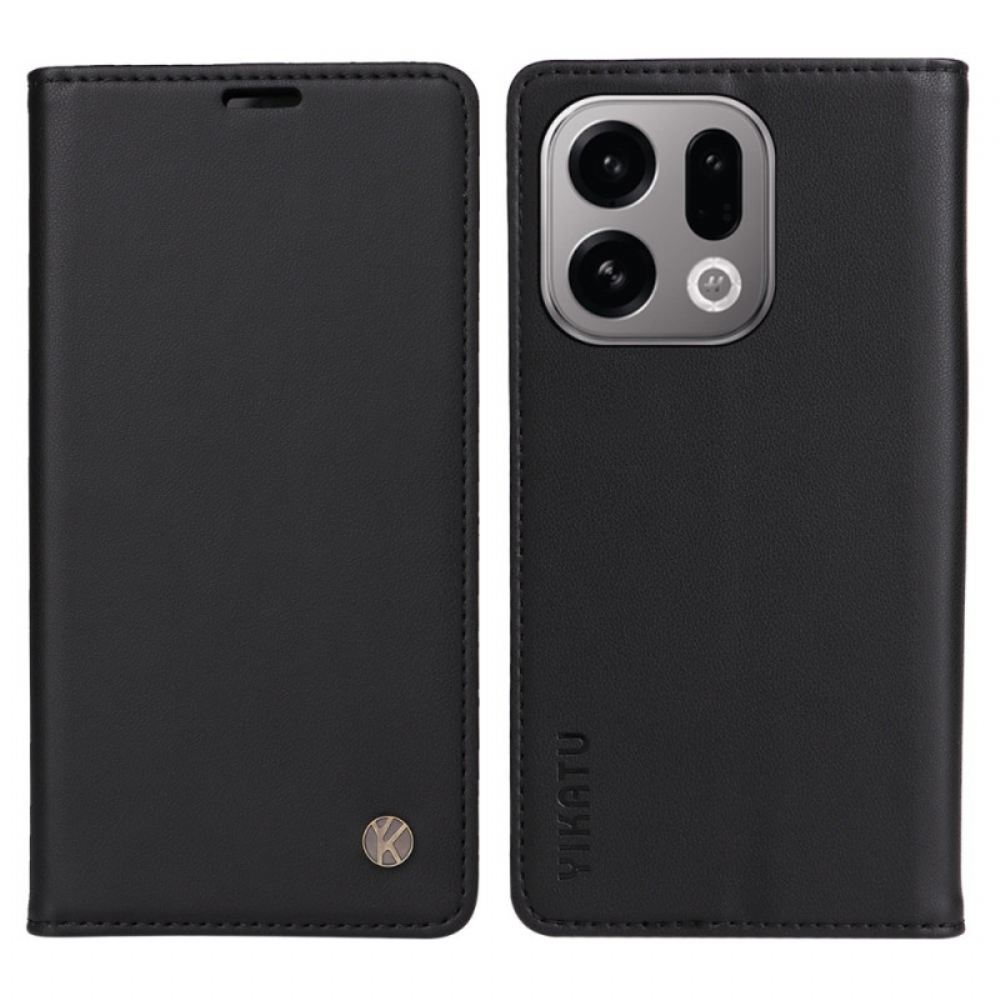 Kožené Pouzdro Folio Na Oppo Find X9 5g Yikatu