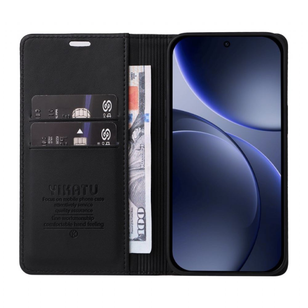 Kožené Pouzdro Folio Na Oppo Find X9 5g Yikatu