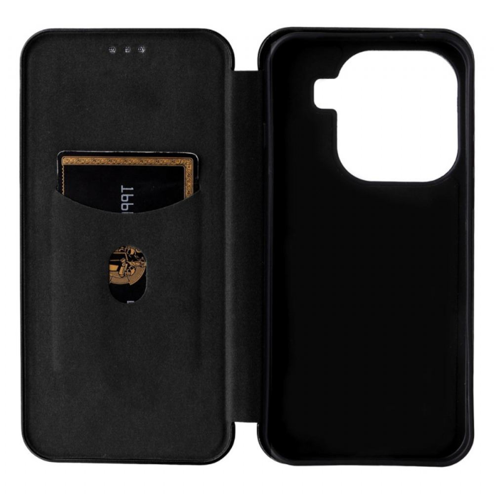 Kožené Pouzdro Folio Oppo Find X9 5g Textura Uhlíkových Vláken