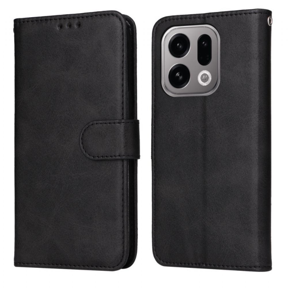 Kožený Kryt Na Oppo Find X9 5g Jednobarevný