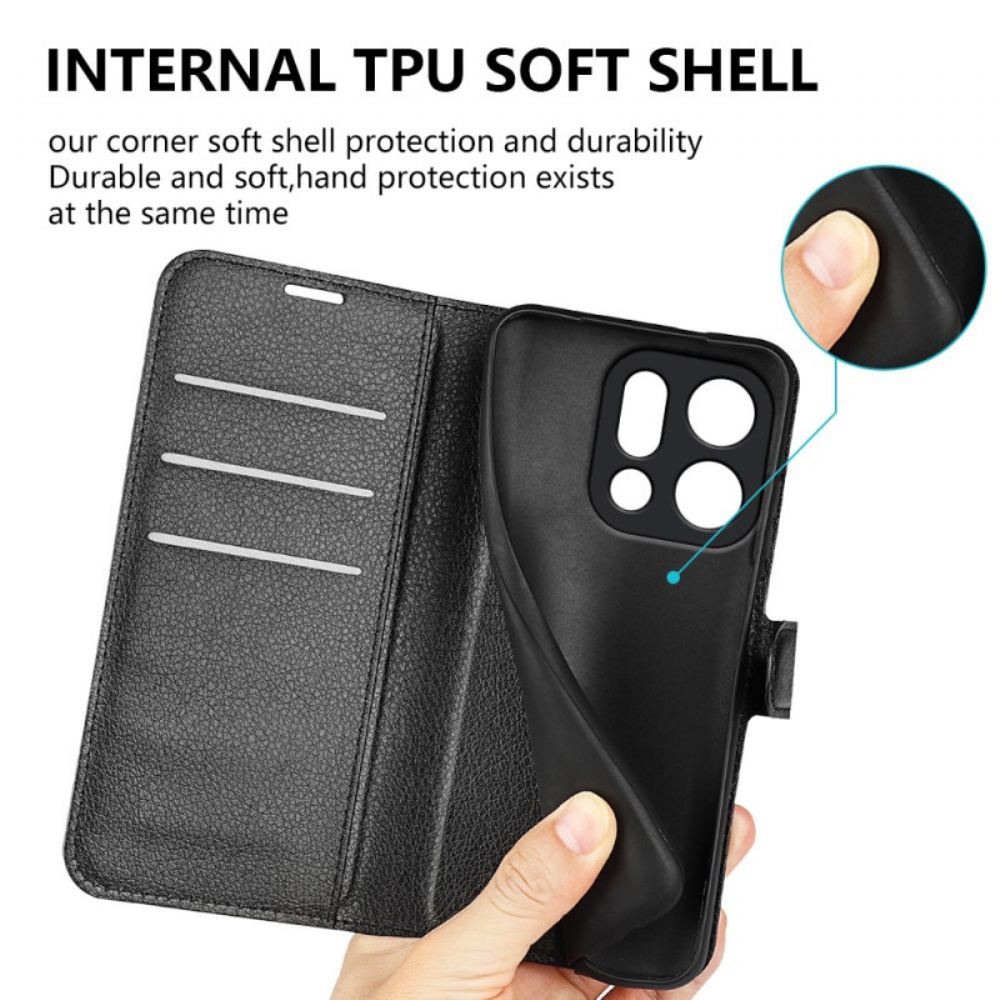 Kožený Kryt Na Oppo Find X9 5g Umělá Kůže Liči