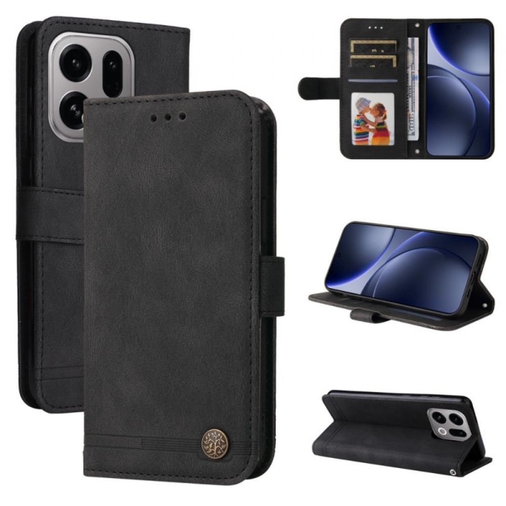 Kožený Kryt Oppo Find X9 5g Dekorativní Nýt