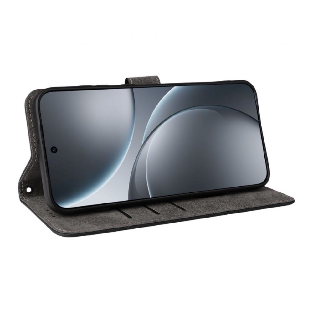 Peněženková Pouzdra Oppo Find X9 5g Kryty Na Mobil Semišový Efekt S Páskem