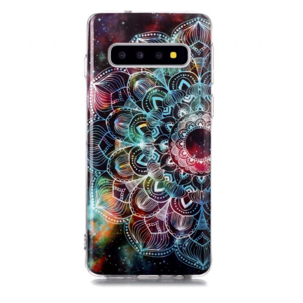 Kryt Na Samsung Galaxy S10 Fluorescenční Barevná Mandala