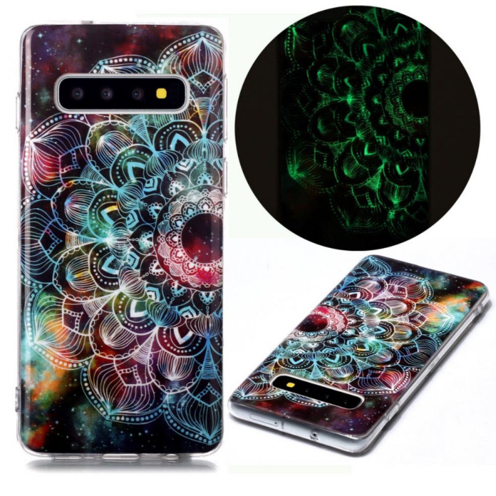 Kryt Na Samsung Galaxy S10 Fluorescenční Barevná Mandala