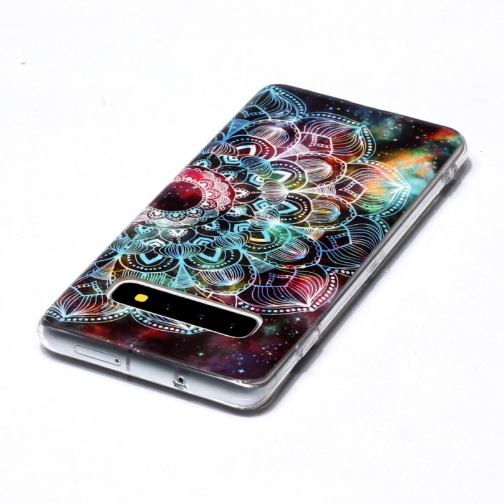 Kryt Na Samsung Galaxy S10 Fluorescenční Barevná Mandala