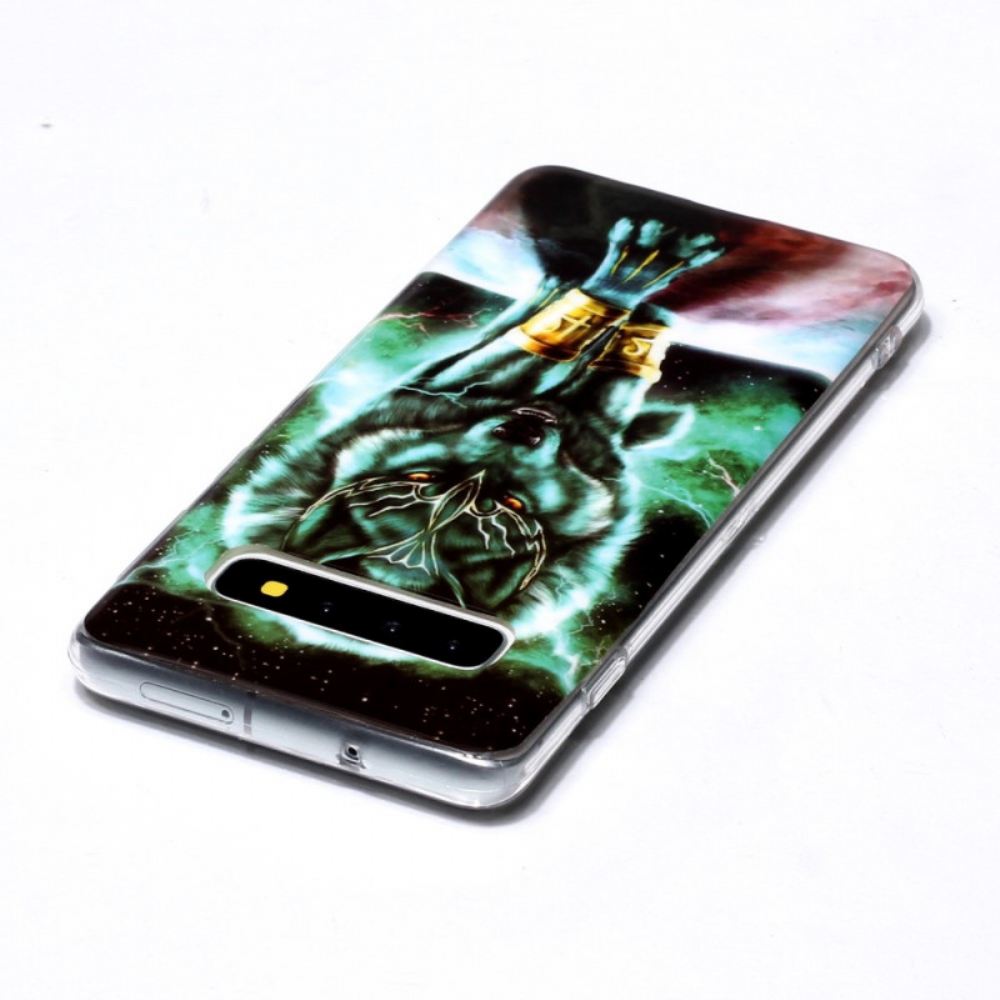 Kryt Na Samsung Galaxy S10 Fluorescenční Vlk