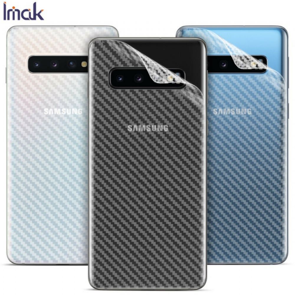 Zadní Ochranná Fólie Pro Samsung Galaxy S10 Carbon Style Imak