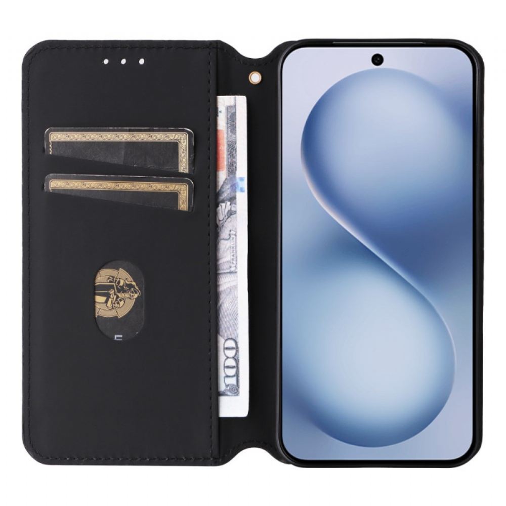 Kožené Pouzdro Folio Vivo X200 Fe Diamanty