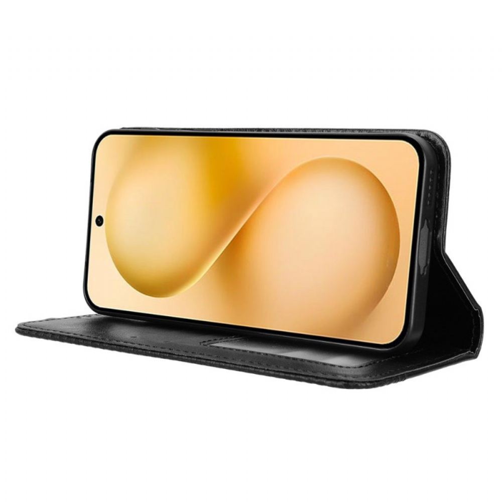 Kožené Pouzdro Folio Vivo X200 Fe Vintage Okraj